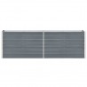 Arriate de jardín de acero galvanizado gris 240x40x77 cm 3