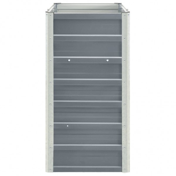 Arriate de jardín de acero galvanizado gris 240x40x77 cm M 4