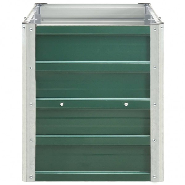 Canteiro elevado de jardim aço galvanizado 240x40x45 cm verde M 4