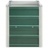 Canteiro elevado de jardim aço galvanizado 240x40x45 cm verde 4