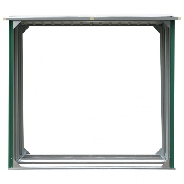 Abrigo para arrumação de troncos aço 172x91x154 cm verde M 3