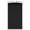 Abrigo jardim p/ arrumação troncos aço 330x92x153cm antracite 4
