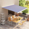 Toldo de lona azul y blanco 400x300 cm 1