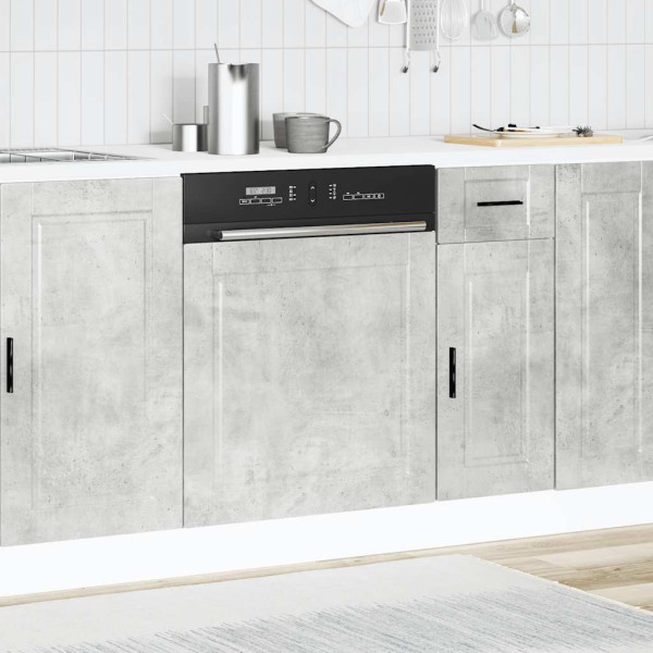 Panel lavavajillas Porto madera contrachapada gris hormigón M 3