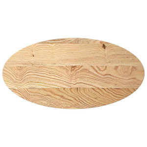 Tablero de mesa ovalado madera maciza de roble 100x50x4 cm H