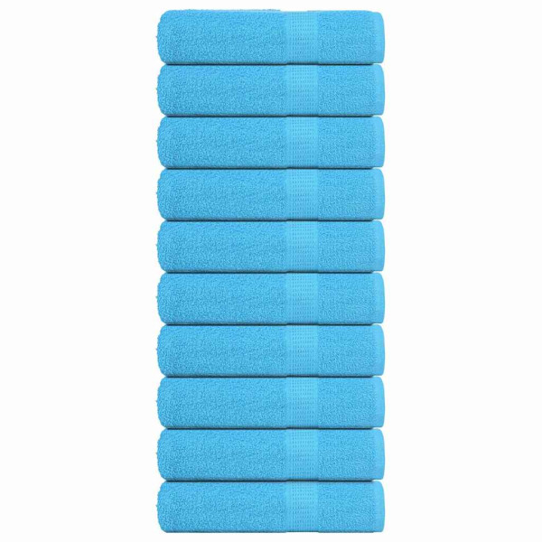 Toalhas de banho 10 pcs 100x150cm 360 gsm 100% algodão turquesa M 3