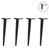 Patas para mesa de centro cónicas 4 uds acero negro 30-31 cm 3