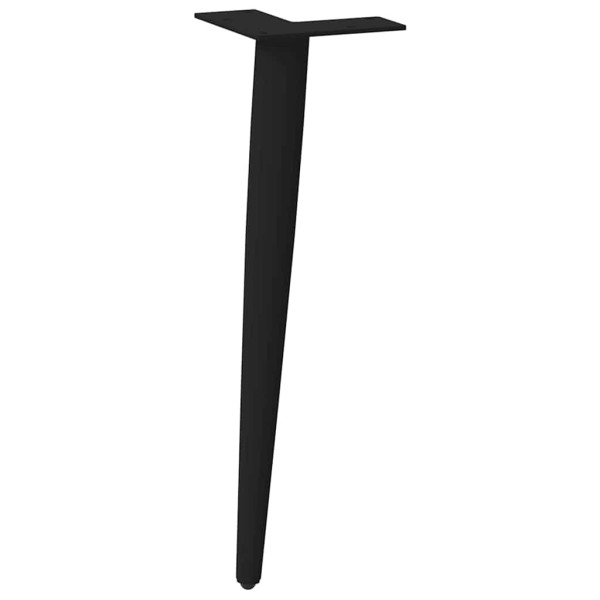 Pés para mesa de centro cônicos 4 peças preto 30-31 cm aço M 4