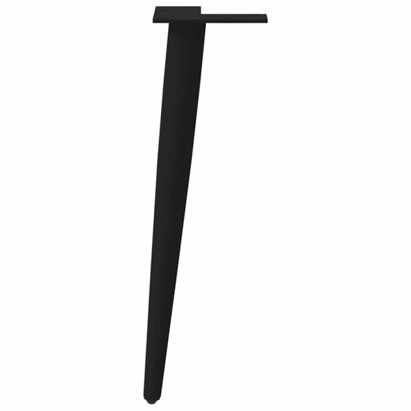 Pés para mesa de centro cônicos 4 peças preto 30-31 cm aço M 5