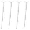 Patas para mesa de centro cónicas 4 uds acero blanco 72-73 cm 1