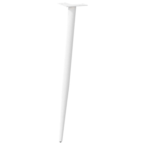 Patas para mesa de centro cónicas 4 uds acero blanco 72-73 cm M 4
