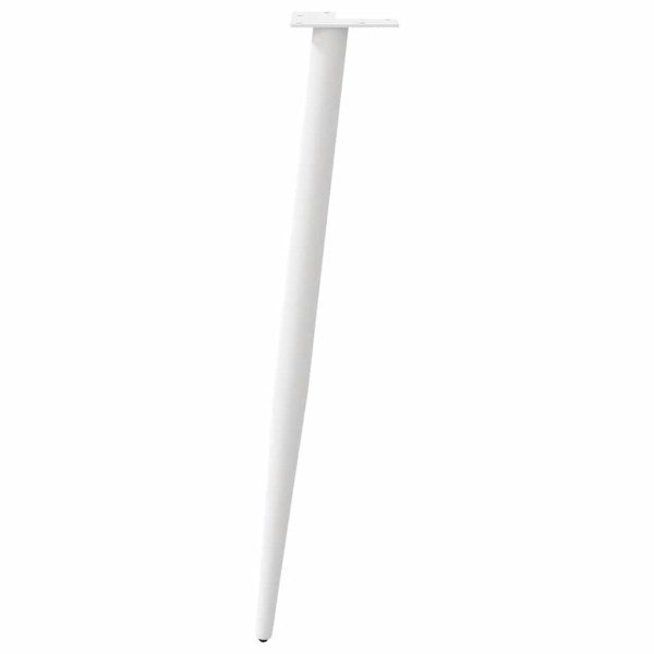 Pés de mesa de console cônicos 4 peças branco 72-73 cm aço M 5