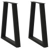 Patas para mesa de centro en forma de V 2 uds acero negro 1
