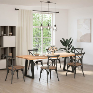 Pés para mesa de jantar em formato de V. 2 peças. preto. 50x(72-73.3) cm. aço H