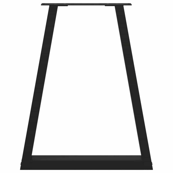 Pés para mesa de jantar em formato de V. 2 peças. preto. 50x(72-73.3) cm. aço M 5