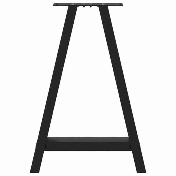 Pés para mesa de jantar em formato A. 2 peças. preto. 50x(72-73) cm. aço M 5