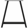 Patas de mesa de centro forma A 2uds acero negro 70x(72-73) cm 5