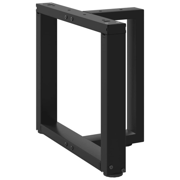 Pés para mesa de centro em forma de T. 2 peças. preto. 50x25x(42-43) cm. aço M 4