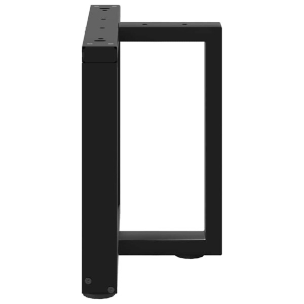 Pés para mesa de centro em forma de T. 2 peças. preto. 50x25x(42-43) cm. aço M 5