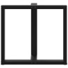 Patas de mesa de comedor en forma de T 2 uds acero negro 5