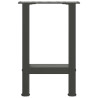 Pés para mesa de centro antracite 2 peças 28x(42-43) cm aço 5