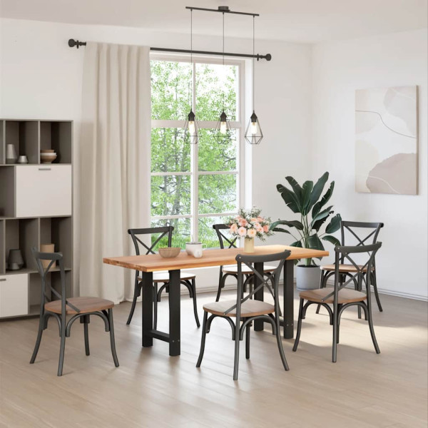 Patas de mesa de centro acero negro 2 uds 60x(72-73) cm M 2