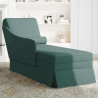 Chaise longue respaldo reposabrazos derecho terciopelo 3