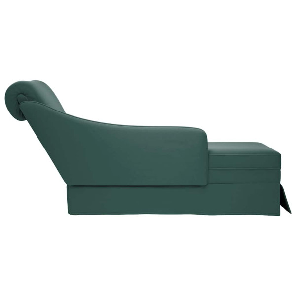 Chaise longue respaldo reposabrazos derecho terciopelo M 5