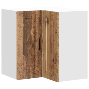 Mueble de cocina esquina pared Porto madera vieja H