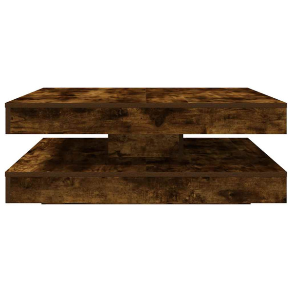 Mesa de centro giratoria 360 grados roble ahumado 90x90x34.5 cm M 4