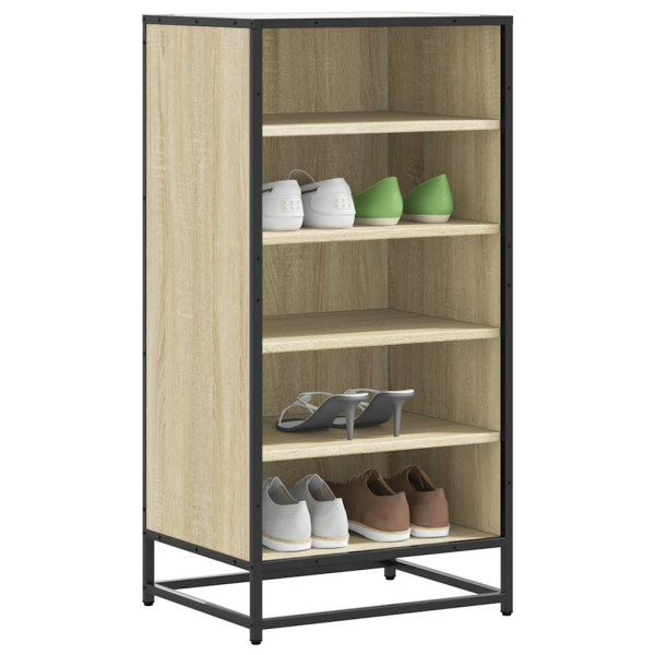 Mueble zapatero madera contrachapada roble sonoma 48x38x97.5 cm D
