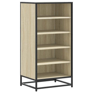 Mueble zapatero madera contrachapada roble sonoma 48x38x97.5 cm H