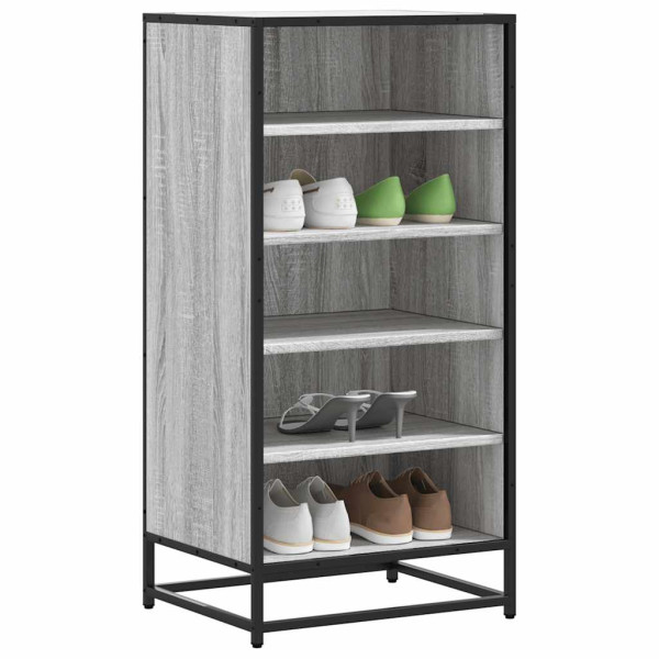 Mueble zapatero madera contrachapada gris sonoma 48x38x97.5 cm D
