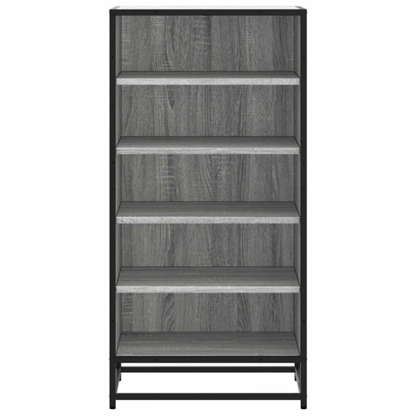 Mueble zapatero madera contrachapada gris sonoma 48x38x97.5 cm M 4