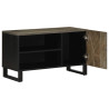 Mueble de TV madera maciza de mango negro 80x33x46 cm 2