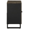 Mueble para lavabo de madera maciza de mango negro 62x33x58 cm 4