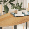 Tablero de mesa ovalado madera maciza de roble 140x60x2 cm 1