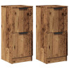 Aparadores 2 uds madera ingeniería madera envejecida 30x30x70cm 2