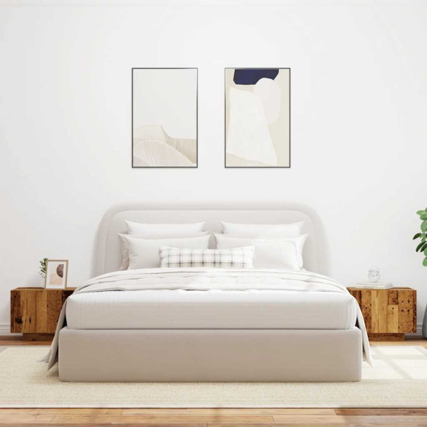 Mesita de noche madera contrachapada madera vieja 100x35x40 cm M 3