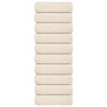 Toallas invitados 10 uds 100% algodón crema 30x50 cm 360 gsm 1