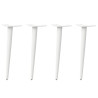 Patas para mesa de centro cónicas 4 uds acero blanco 30-31 cm 1