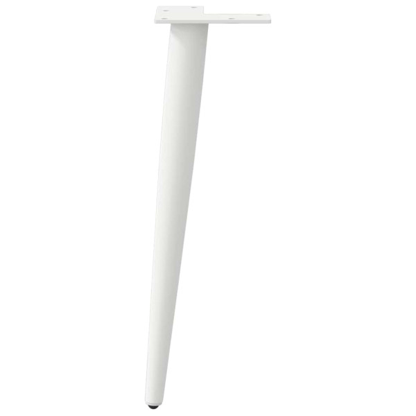 Patas para mesa de centro cónicas 4 uds acero blanco 30-31 cm M 5