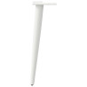 Patas para mesa de centro cónicas 4 uds acero blanco 30-31 cm 5