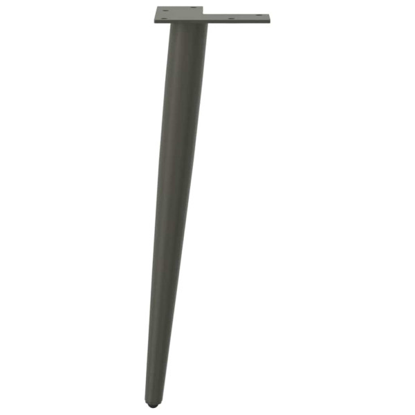 Patas para mesa de centro cónicas 4 uds acero antracita 42-43cm M 5