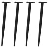 Patas para mesa de centro cónicas 4 uds acero negro 72-73 cm 1