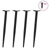 Patas para mesa de centro cónicas 4 uds acero negro 72-73 cm 3