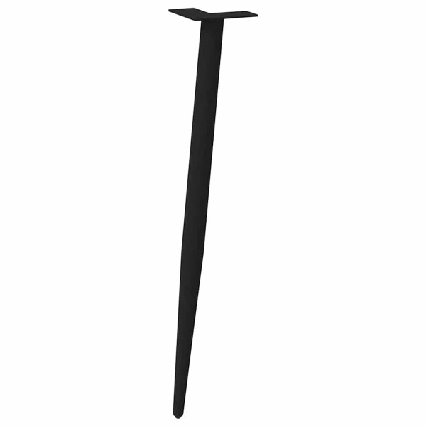 Patas para mesa de centro cónicas 4 uds acero negro 72-73 cm M 4