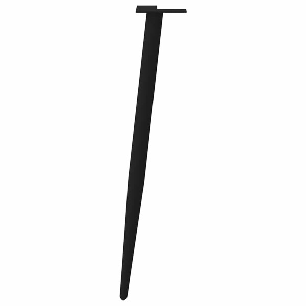Pés de mesa de console cônicos. 4 peças. preto. 72-73 cm. aço M 5