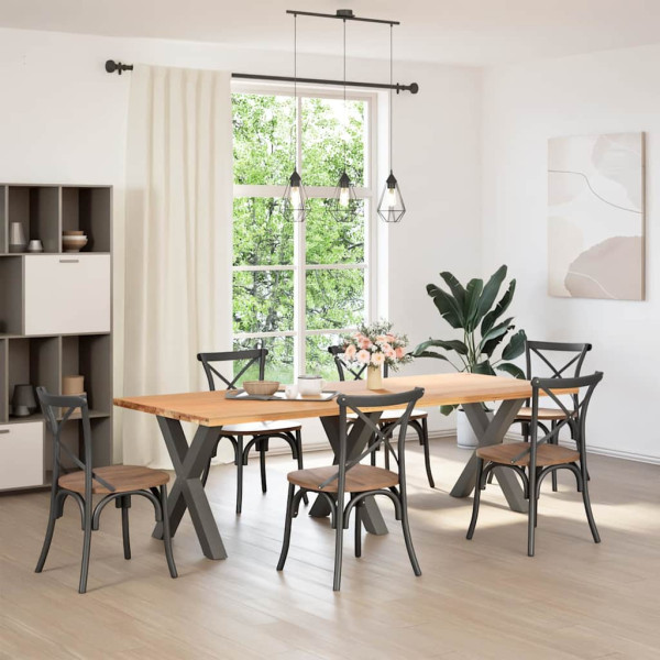 Patas para mesa de comedor en forma de X 3 uds antracita acero M 2