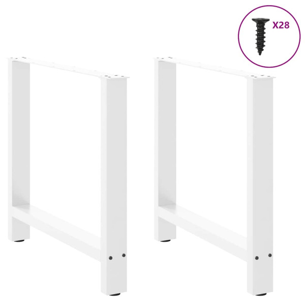 Pés para mesa de jantar . 2 peças. 80x (72-73) cm. branco. aço M 3
